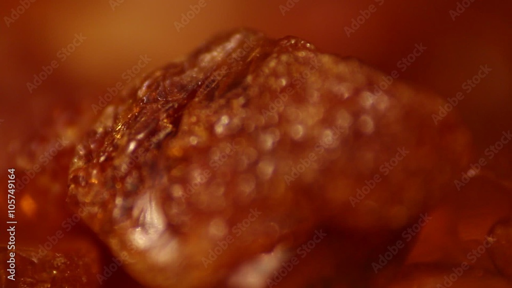 Amber stone macro rotate Amber stone macro rotate