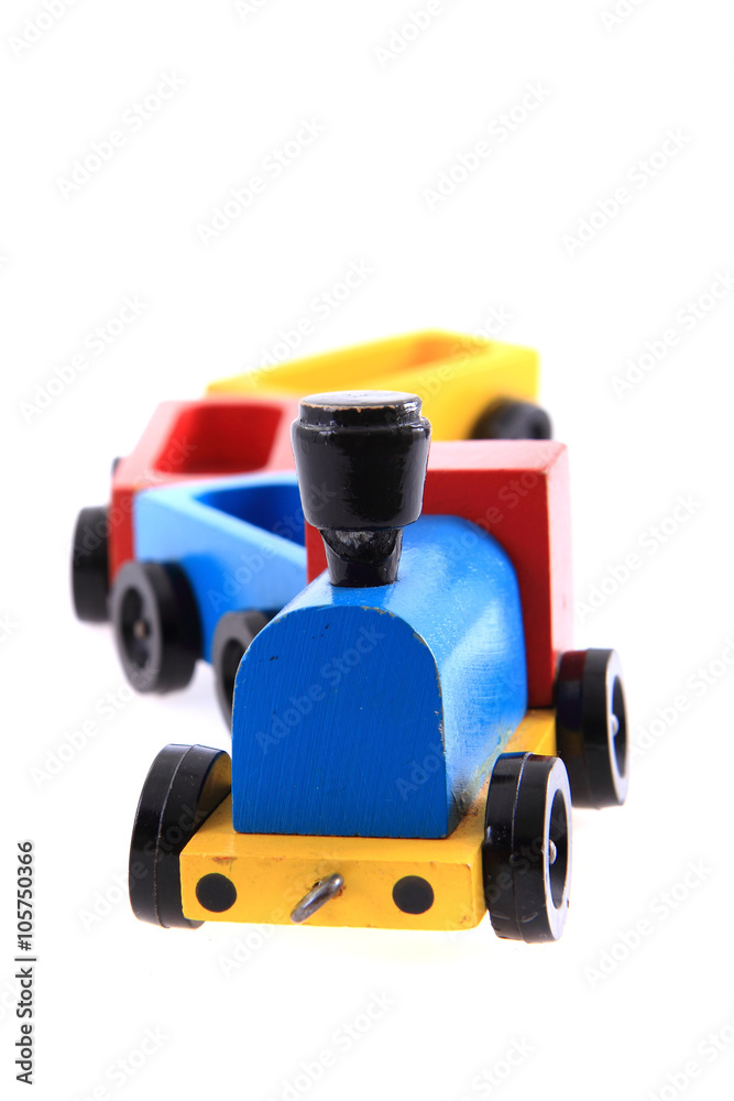 old wooden train toy