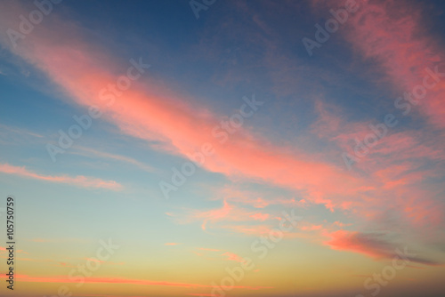 Fototapeta Naklejka Na Ścianę i Meble -  background of the sky with clouds at sunset