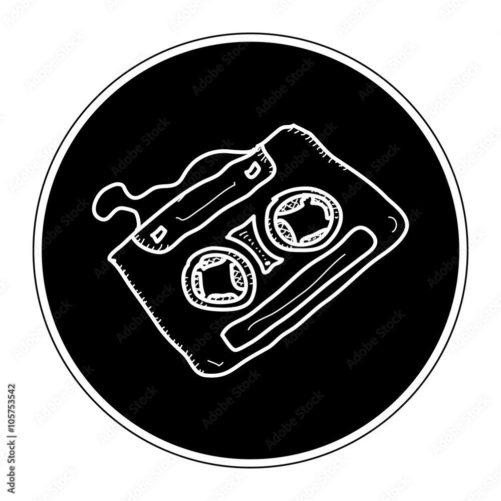 Simple doodle of a cassette tape Simple doodle of a cassette tape