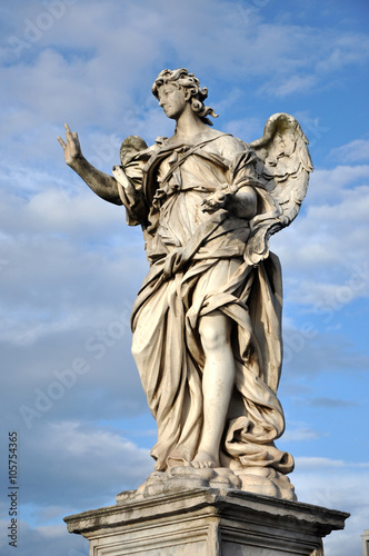 Angel with the Nails. Statue on the Ponte Sant  Angelo bridge  R