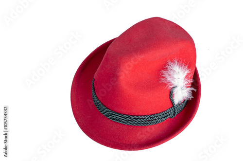 Red tirol hat photo