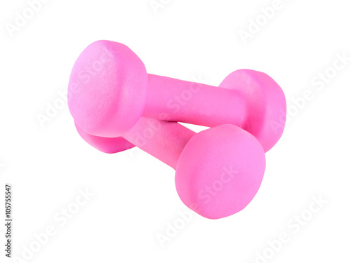 pink glossy dumbbell