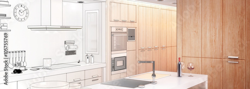 Modern Kitchen (drawing)