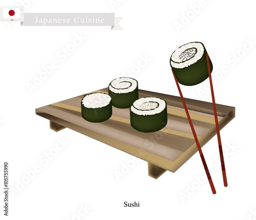 Japanese Nori Roll, A Famous Dish in Japan