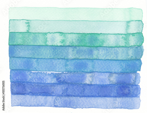 watercolor green blue stripe