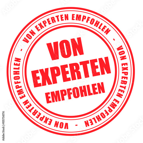 Stempel "Von Experten empfohlen"