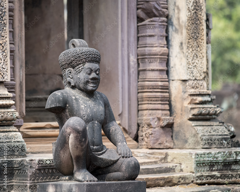 Guardians at the 10th Century Citadel of the Women, Cambodia