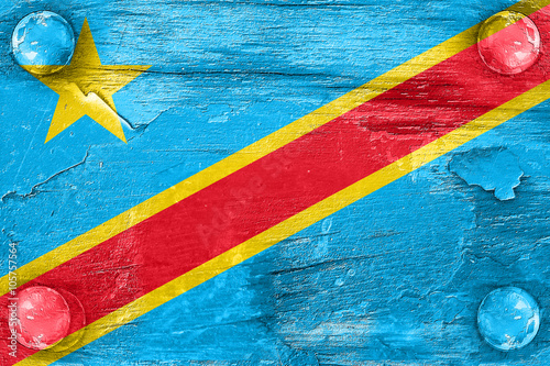 Democratic republic of the congo flag photo