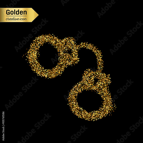 Gold glitter vector object