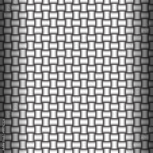 Weave metallic Seamless pattern. Vector Illustration.