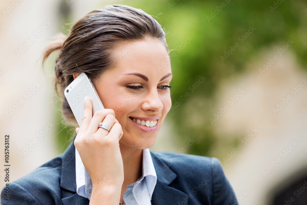 Portrait of business woman smiling outdoor Portrait of business woman smiling outdoor