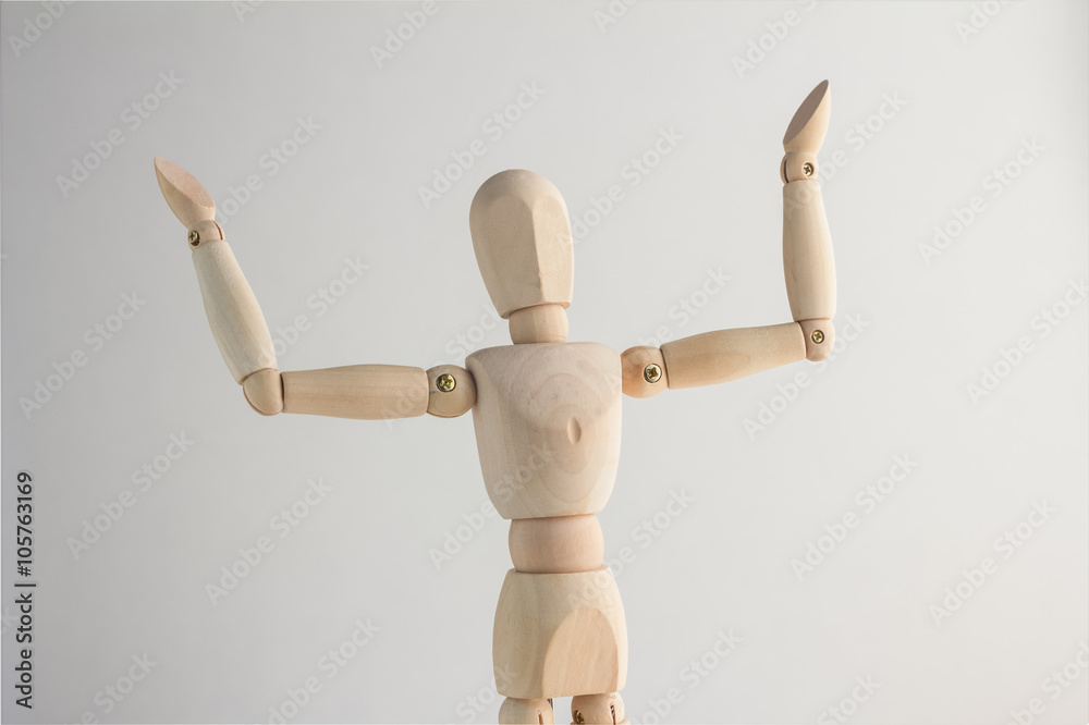 Wooden figure showing up blank space Wooden figure showing up blank space