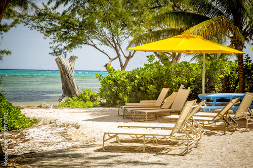 Beach in Rum Point on Grand Cayman island
