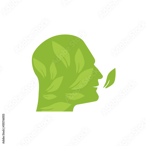 Illustration with ecologic purpose, think green, help enviroment