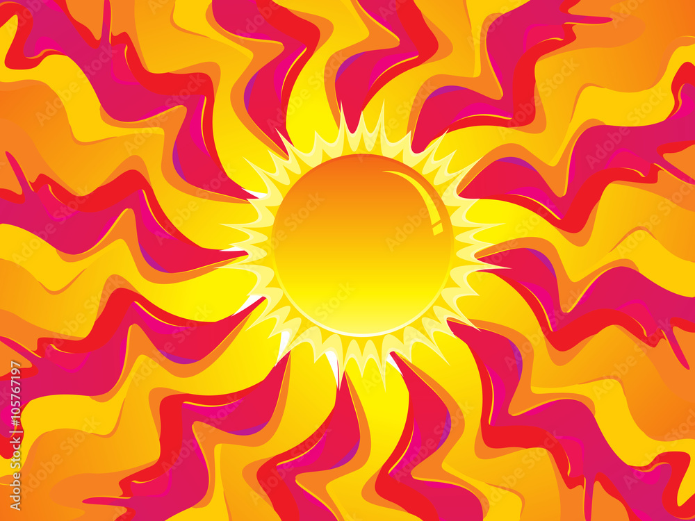 Naklejka premium abstract artistic hot summer