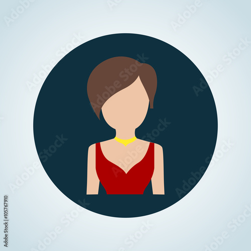 Illustration of casino player icon