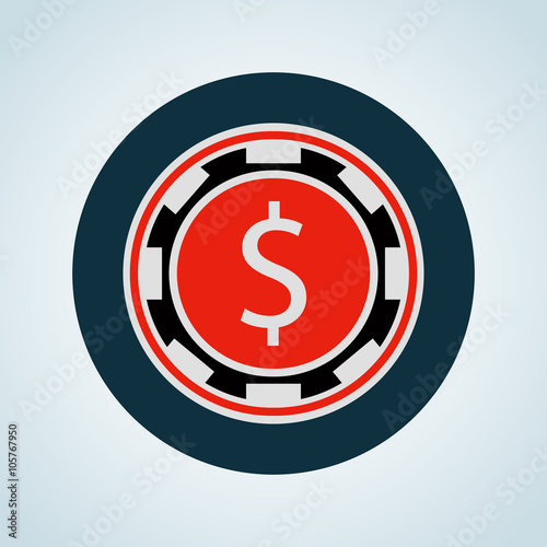 illustration of casino chip icon