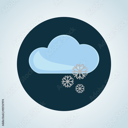 Illustration of snow weather icon