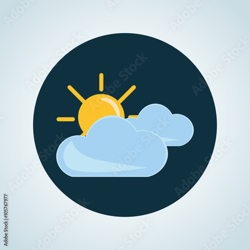 Illustration of partly cloudy icon