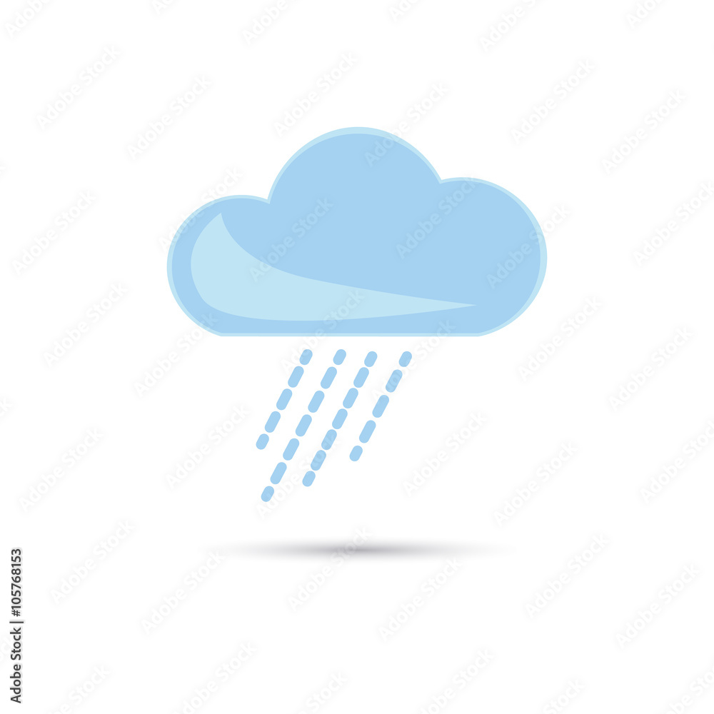 Illustration of rainy weather icon Illustration of rainy weather icon