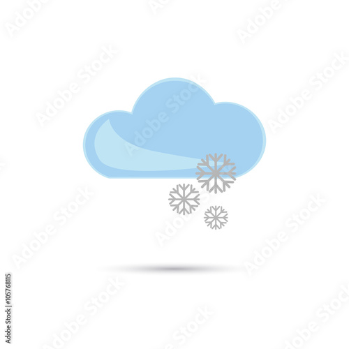 Illustration of snow weather icon