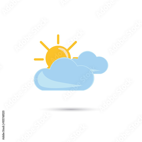 Illustration of partly cloudy icon
