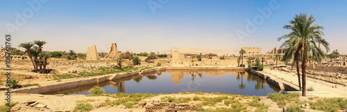 Lake at the Karnak Temple complex photo