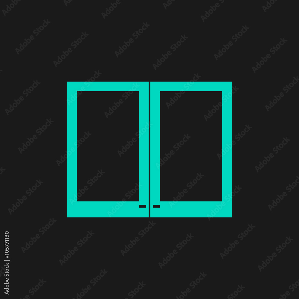 Two plastic Window icon, sign and button Two plastic Window icon, sign and button