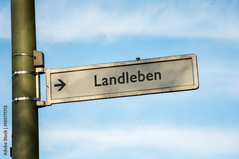 Fototapeta premium Schild 67 - Landleben