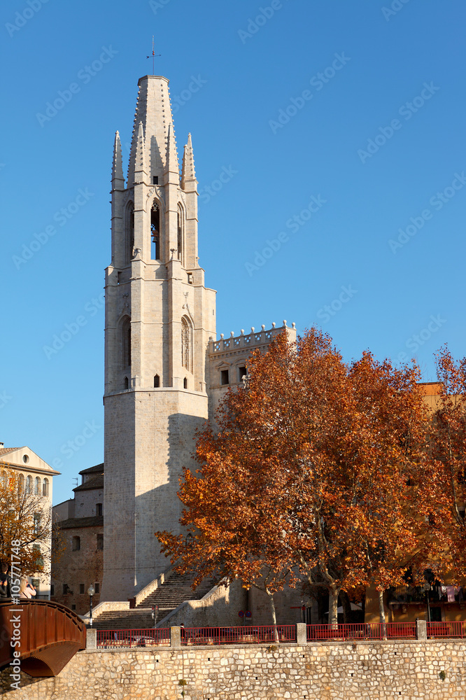 Cathedral Bell Tower in Girona, Spain