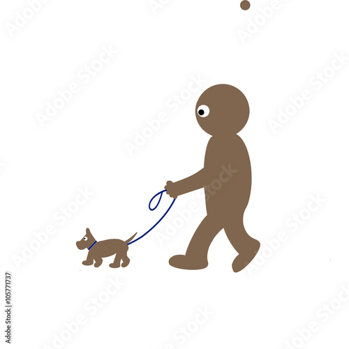 Kippy walking dog