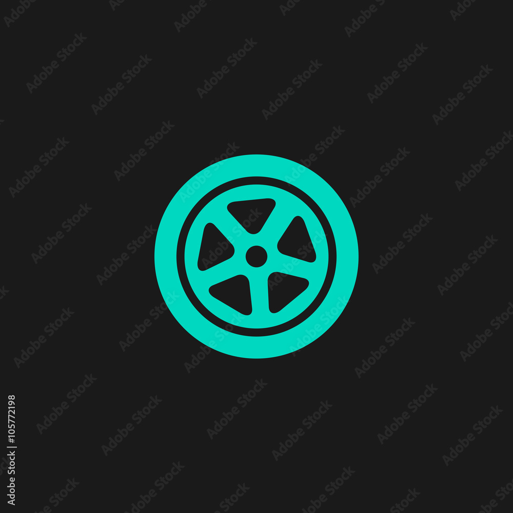 wheel vector icon