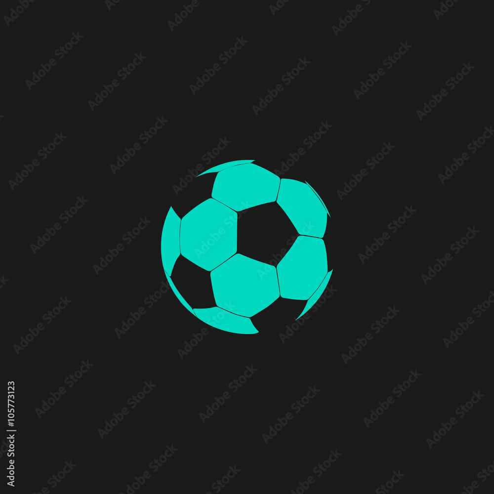Football ball - soccer flat icon