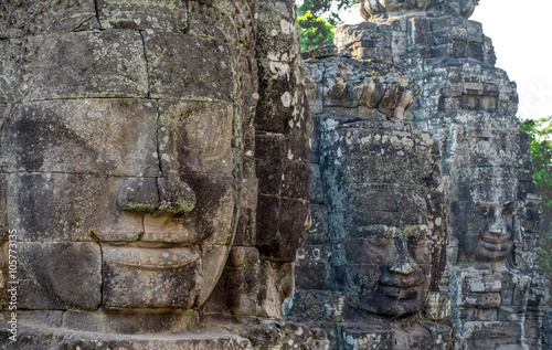 Smiling face from the Bayon Temple, Ankor Thom, Cambodia © habari