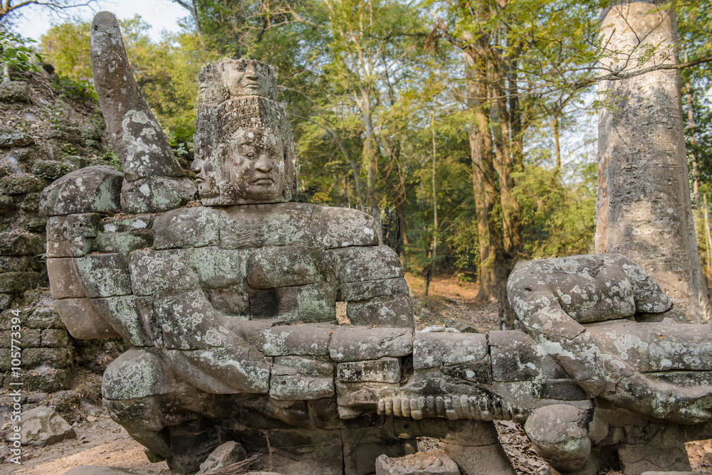 Demons pulling on a snake, Preah Khan, Cambodia Demons pulling on a snake, Preah Khan, Cambodia