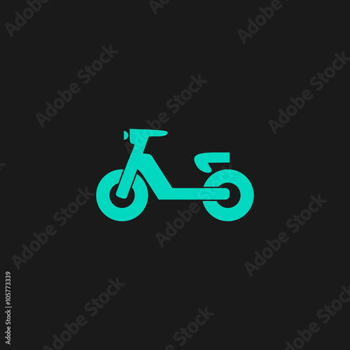 Scooter or moped, vector illustration