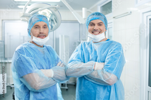 Professional surgical doctors are expressing positive emotions