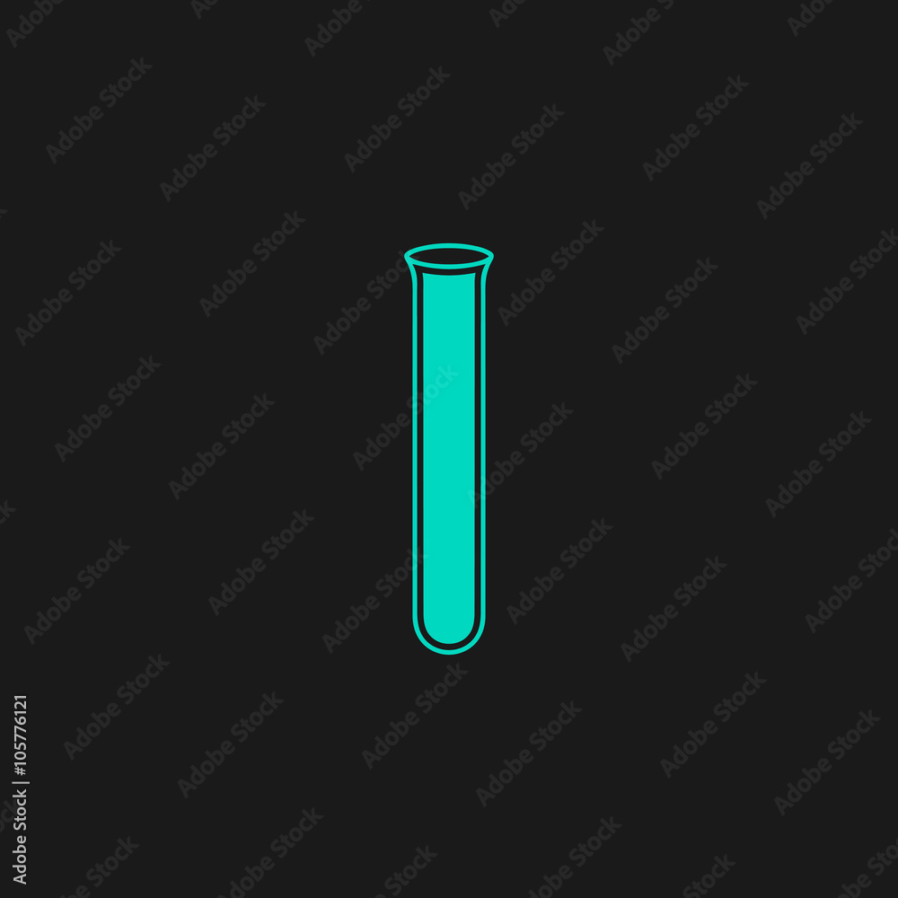 Laboratory glass flat icon Laboratory glass flat icon