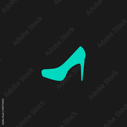 female shoes, web icon. vector design