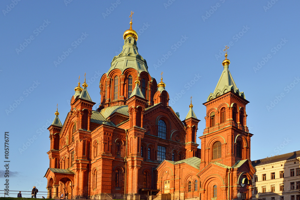 Uspensky Cathedral in Helsinki. Built 1868, it is largest Orthodox Cathedral in Western Europe