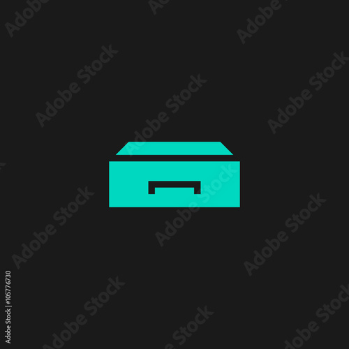 drawer vector icon illustration