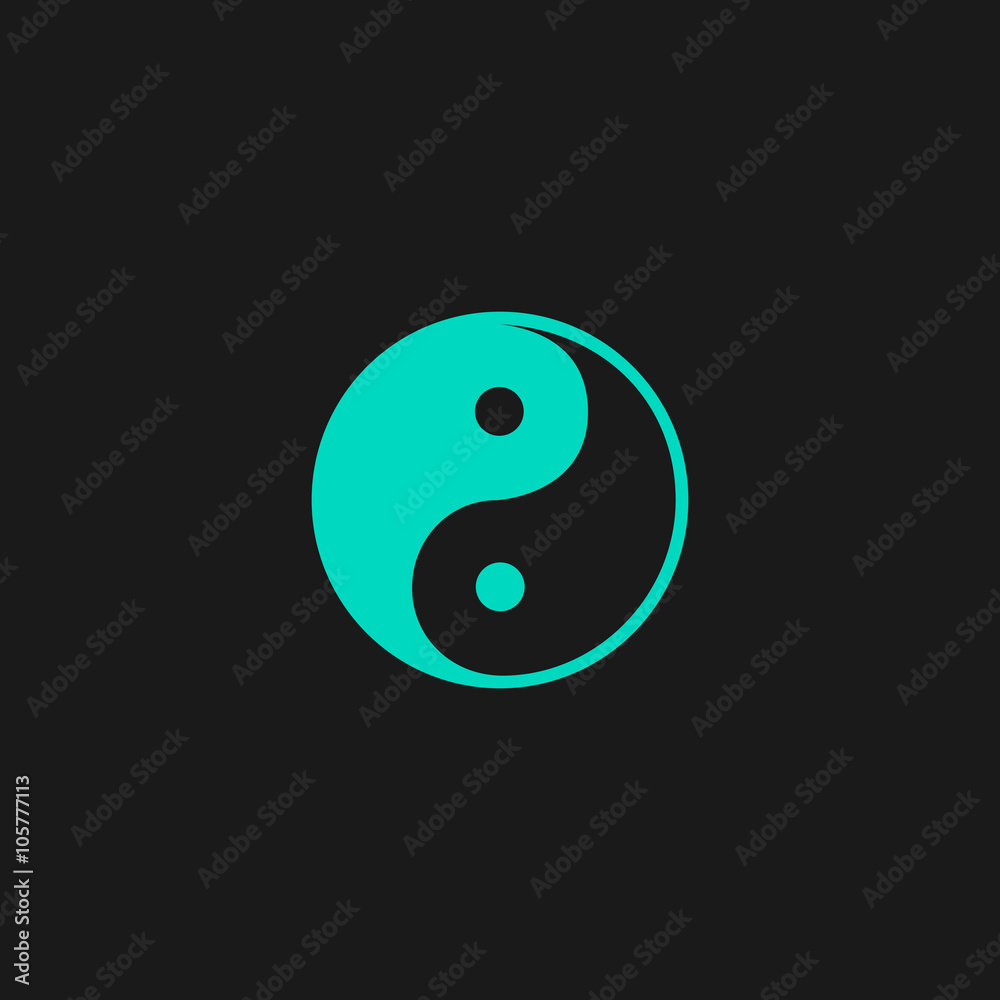 Ying-yang icon of harmony and balance Ying-yang icon of harmony and balance