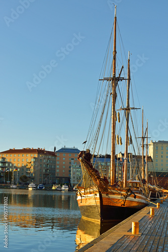 Halkolaituri Wooden pier was built in 1889-1891. Helsinki, Finland photo