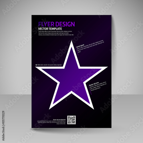 Business brochure. Editable A4 poster for design cover of magazi