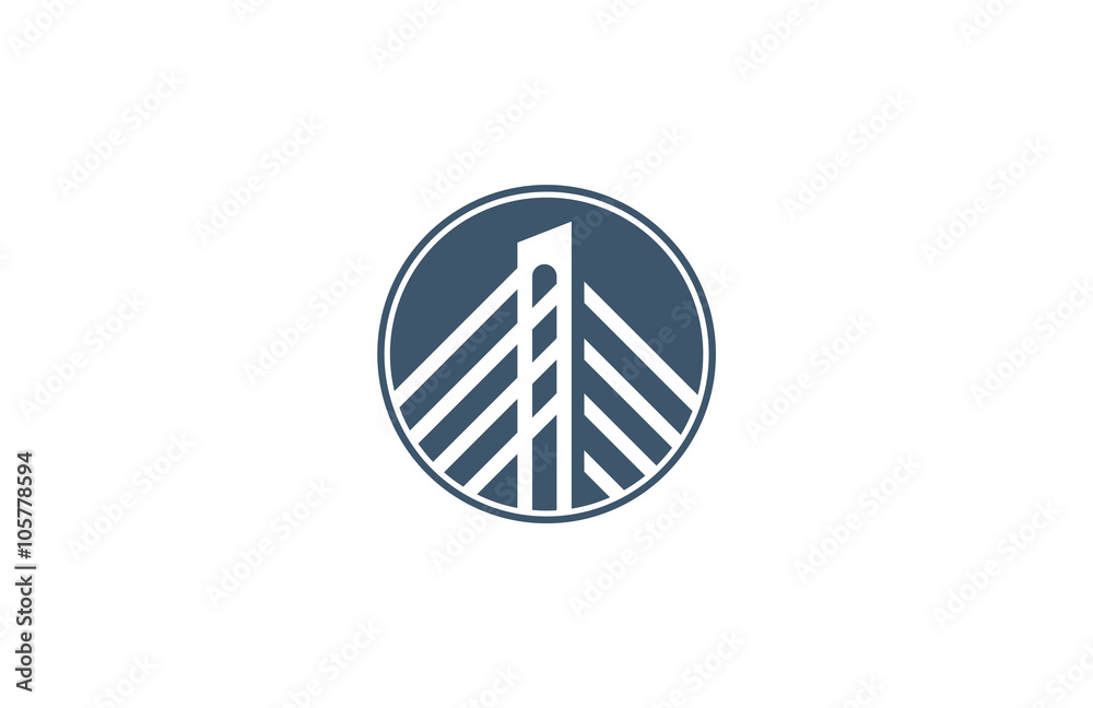 Fototapeta logo budynku architektury mostu biznesowego.