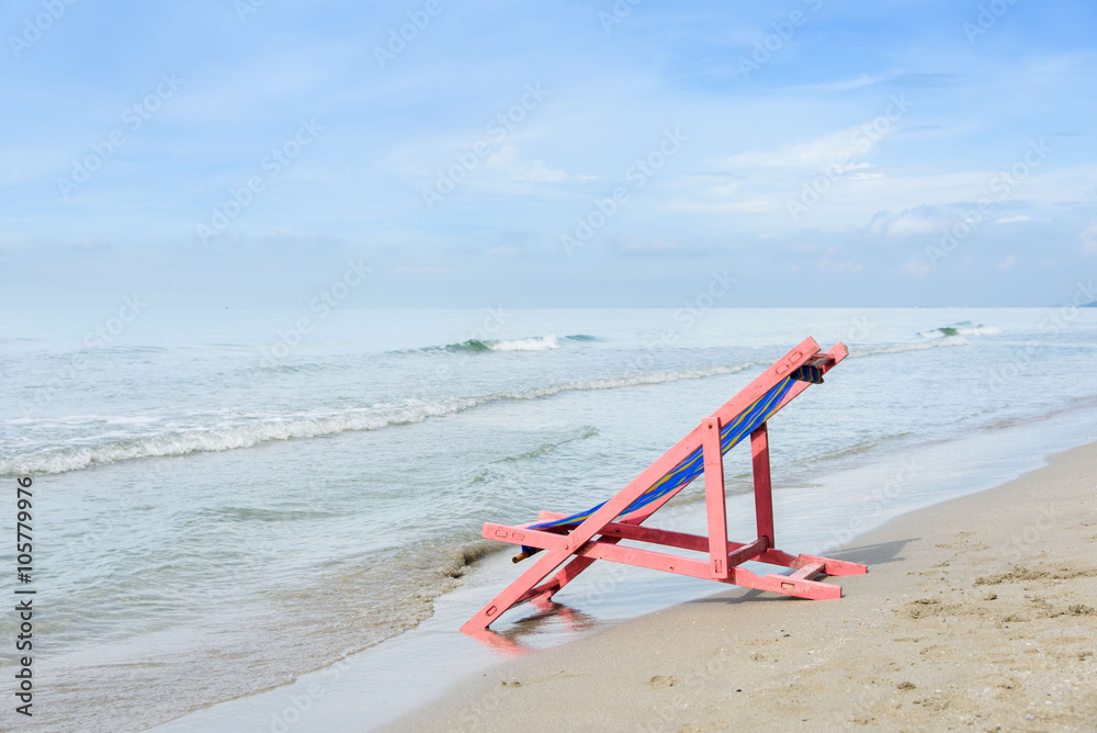 Pink beach chair