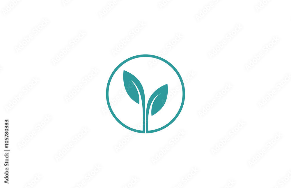 green leaf farm icon logo