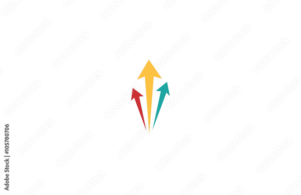 triple arrow up colorful logo triple arrow up colorful logo
