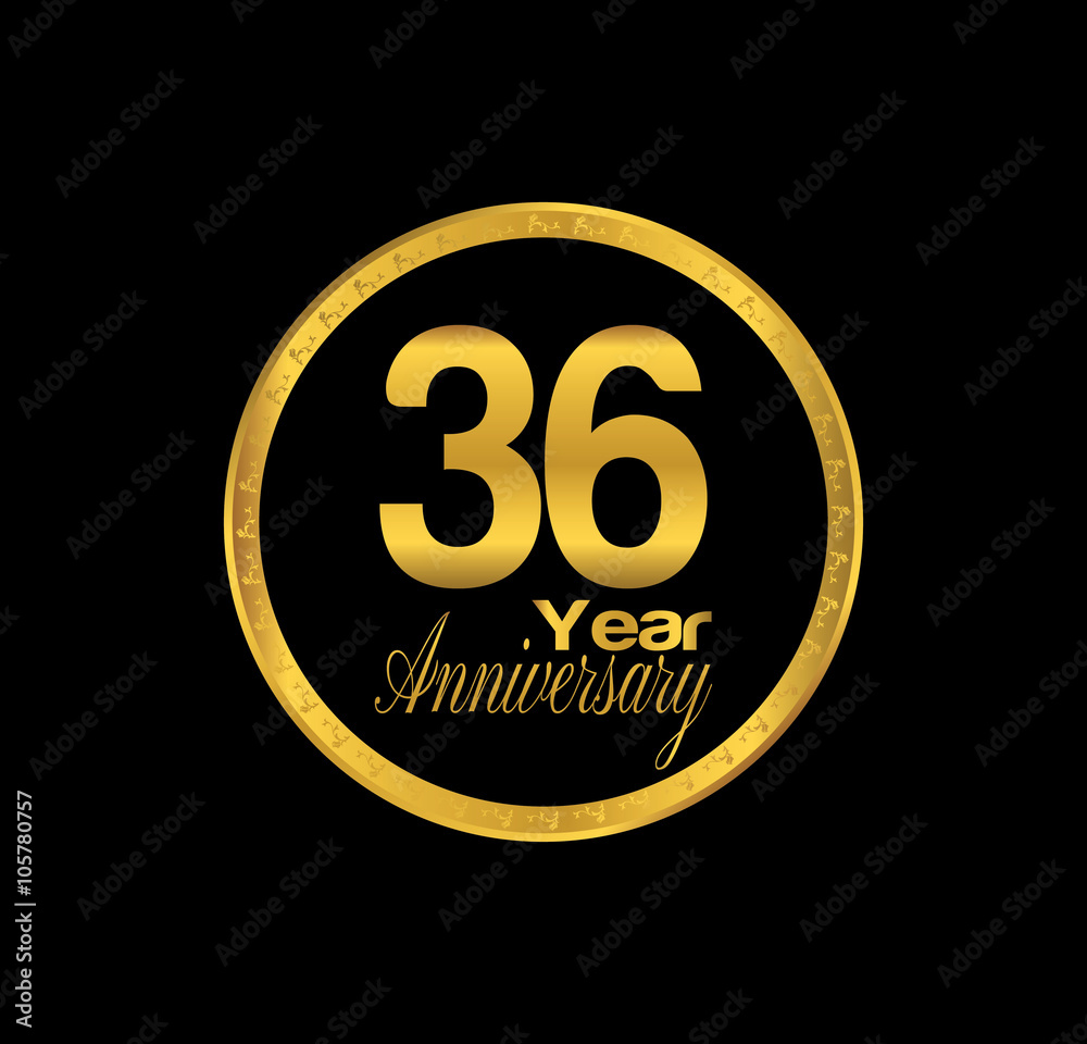36 anniversary with black golden ring 36 anniversary with black golden ring